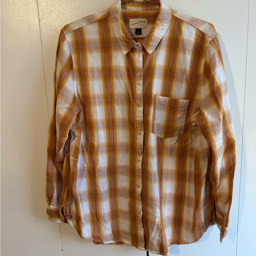 Universal Thread Womens Casual Plaid Shirt